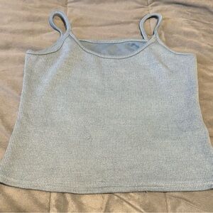 Women's Ribbed Tank Top - Light Blue